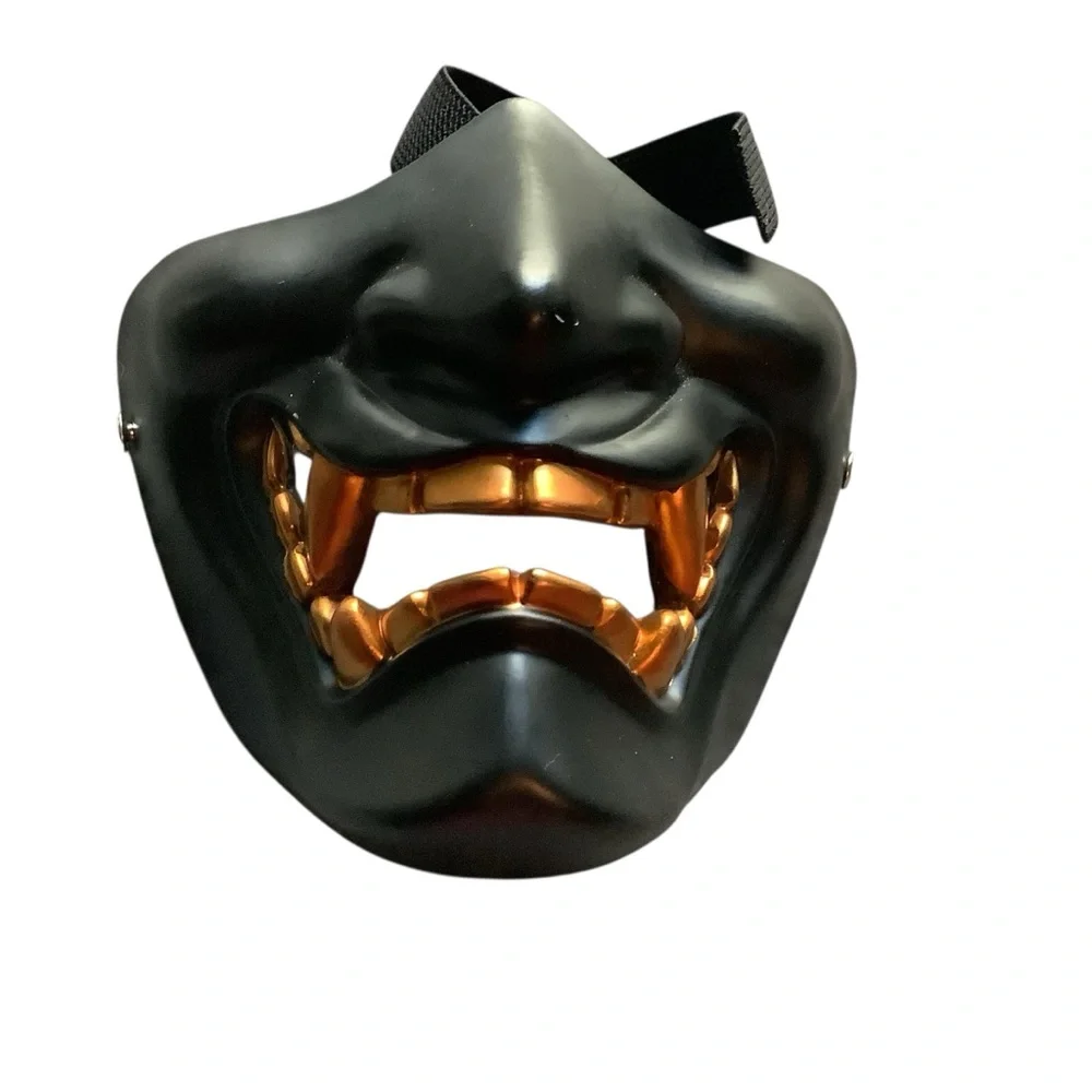 Black and Gold Mask with adjustable strap